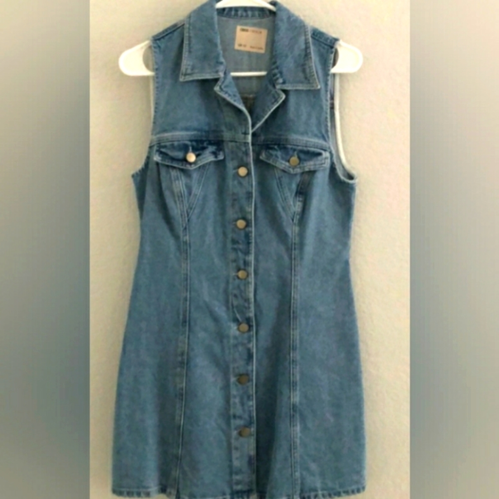 ASOS blue Denim Sleeveless mini dress